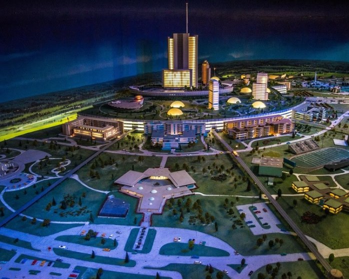 Photo from a very extensive site dedicated to the original vision of EPCOT - https://sites.google.com/site/theoriginalepcot/the-florida-project